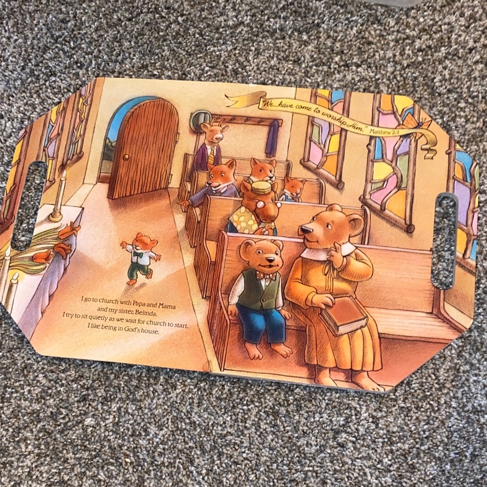📚Basil Bear Goes to Church Children's Board Book - Brown Bear Illustration - Picture 3 of 3